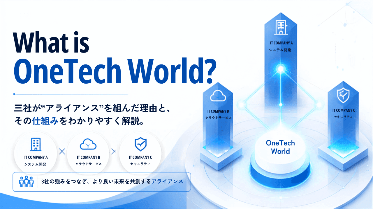 ワンテックワールドとは？ ——IT3社が「連合」を組んだ理由と、その仕組み